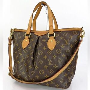 Louis Vuitton Brown and Tan Monogram Shoulder Bag